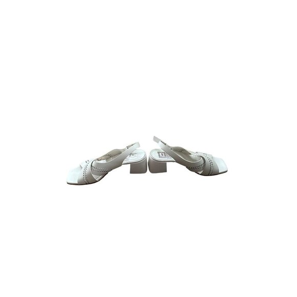 Emanuele Crasto Made in Italy White Leather Sandals Cutout Design With Flaw - Picture 12 of 12